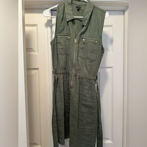 J. Crew Olive Green Utility Mini Dress